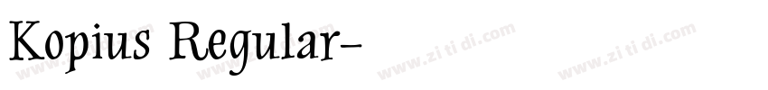 Kopius Regular字体转换